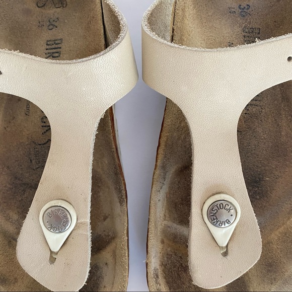 Birkenstock Gizeh Beige Thong Sandals 36 / 5 - Picture 2 of 8
